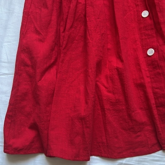 FANCYINN Tie Front Summer Midi V Neck Button Down Spaghetti Strap Dress - Picture 9 of 16